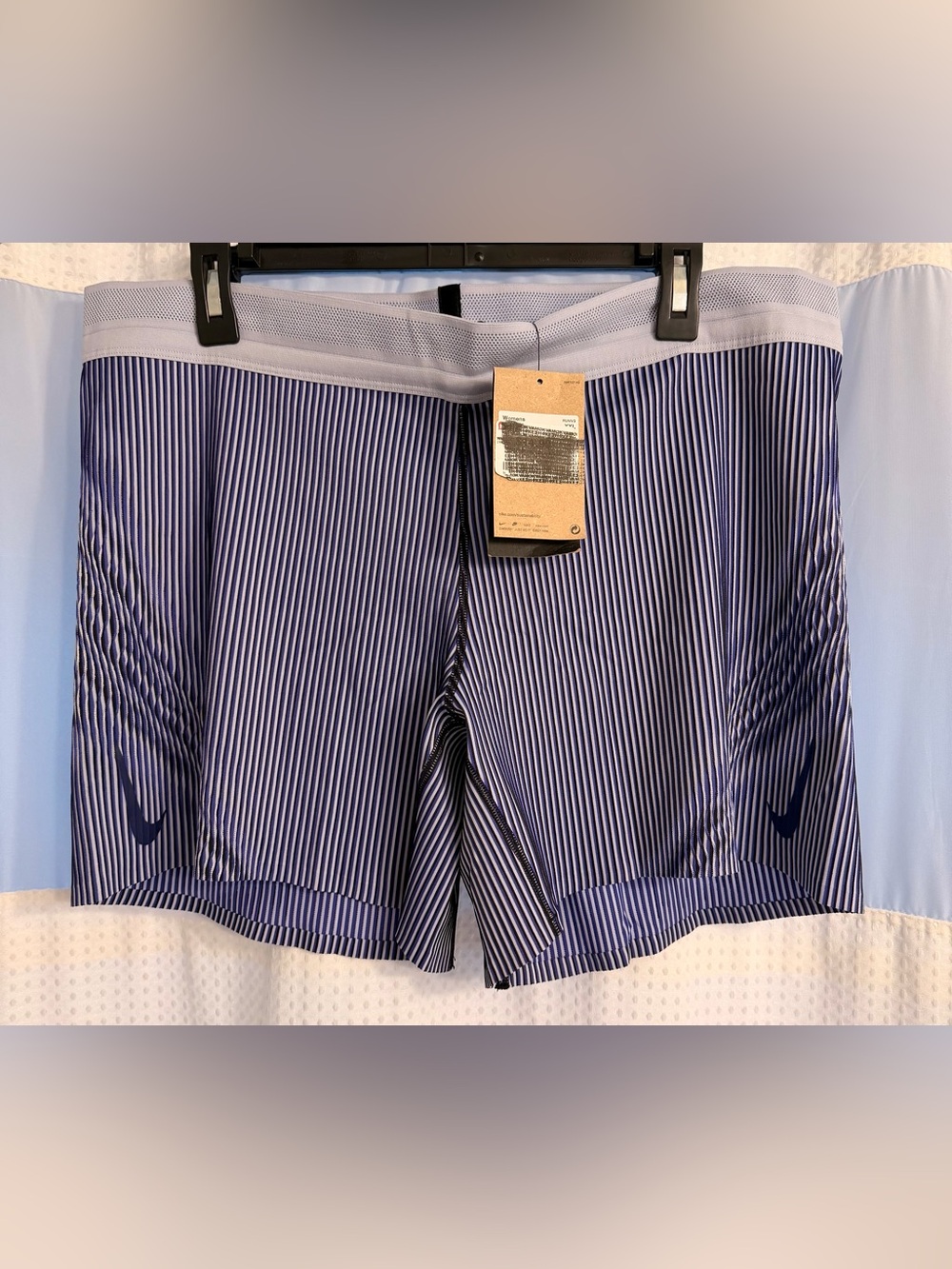 Nike Women's ADV- Aeroswift running  Striped Blue/Purple short Size Women- XXL